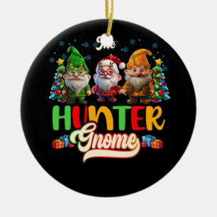 Duck Deer Hunter Gnome Hunting Family Matching Chr Ceramic Ornament