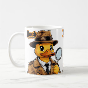 Duck Detective in Brown Trench Coat Coffee Mug