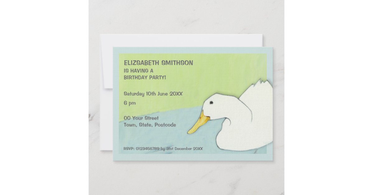Duck Dip Birthday Party Invitation Zazzle