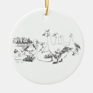 Duck Doctor Sees Patients Ceramic Ornament
