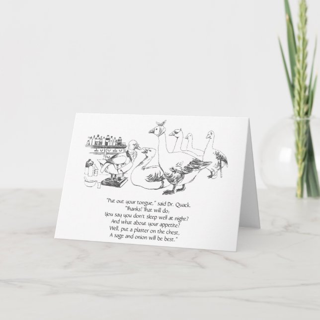 Duck Doctor Sees Patients Thank You Card (Front)