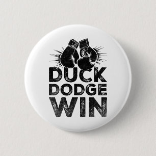 Duck Dodge Win Boxer Sports Strength Gym Athlete B 6 Cm Round Badge