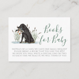 Duck Dog Baby Shower Green Book Request Card
