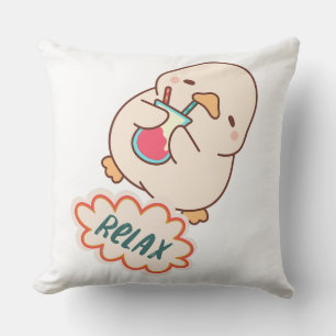 Duck Drinking Juice Relax Cushion