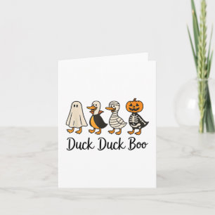 Duck Duck Boo Costume Funny Goose Halloween _1 Card