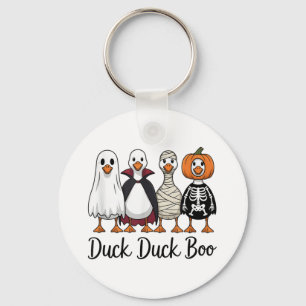 Duck Duck Boo Funny Goose Halloween Costume _1  Key Ring