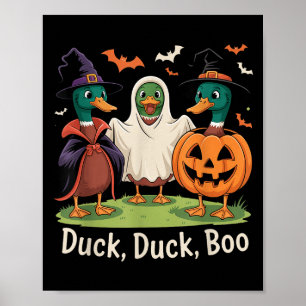Duck Duck Boo Funny Halloween Costume Duck  Poster