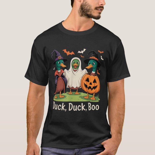 Duck Duck Boo Funny Halloween Costume Duck  T-Shirt (Front)