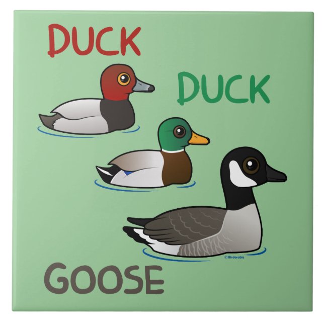 Duck Duck Goose Ceramic Tile (Front)