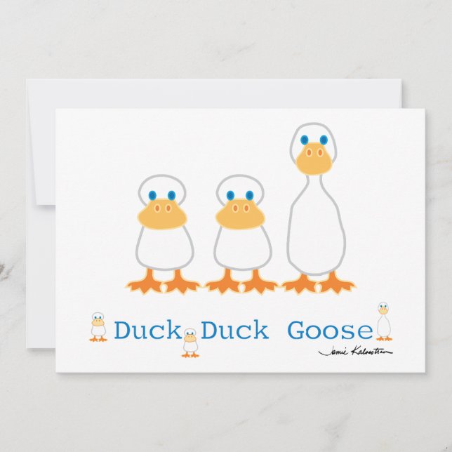 Duck Duck Goose Invitation (Front)