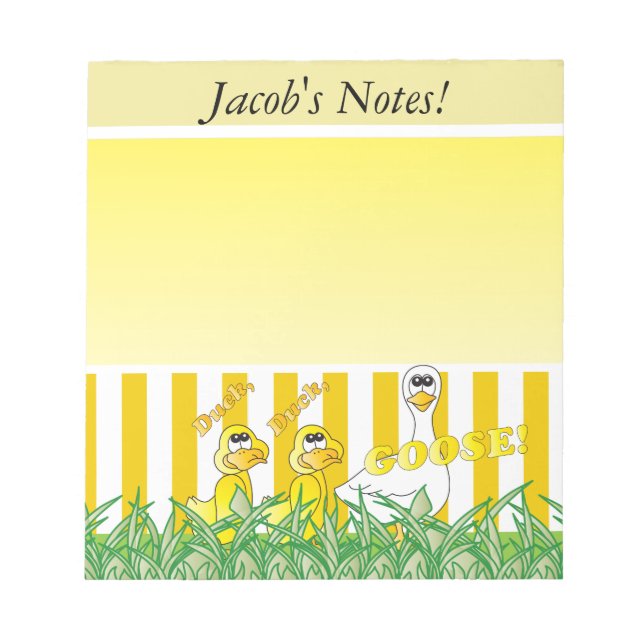 Duck, Duck, Goose Notepad (Front)