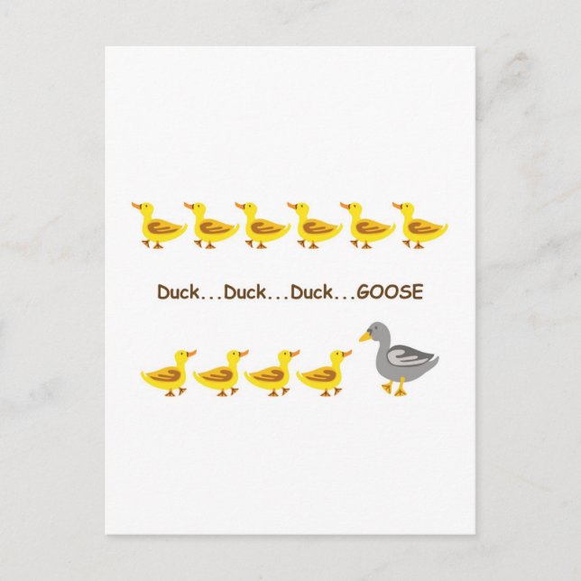 Duck Duck Goose Postcard (Front)