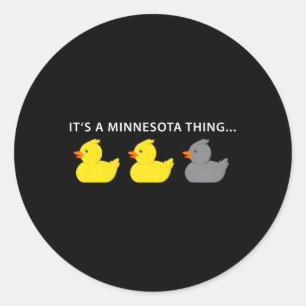 Duck Duck Grey Duck Minnesota Classic Round Sticker