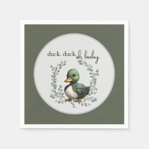 Duck Duck Oh Baby duck theme baby shower Napkin
