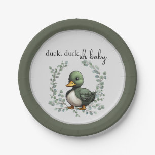 Duck Duck Oh Baby duck theme baby shower Paper Plate