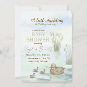 Duck & Ducklings baby shower invitation