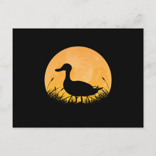 Duck Easy Halloween Outfit Mallard Dipper Moon Postcard