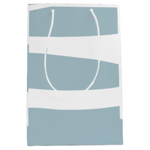 Duck Egg and white Abstract Medium Gift Bag