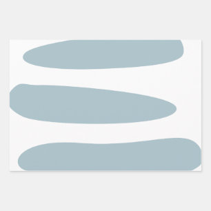 Duck Egg Blue and white Abstract Wrapping Paper Sheet