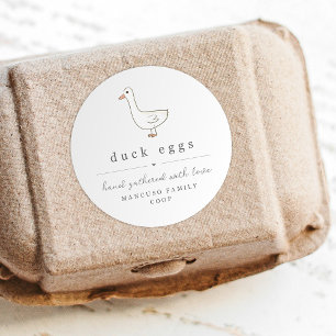 Duck Egg Carton Label Personalise for Farm, Coop