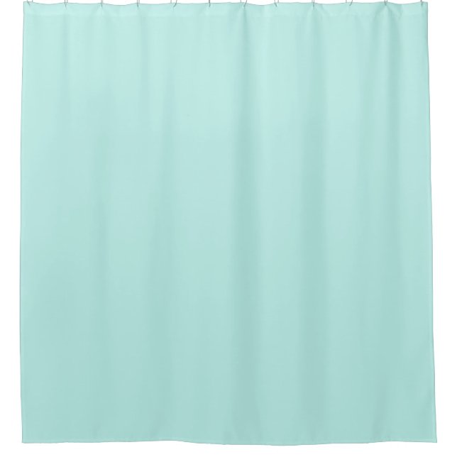 Duck egg - Solid colour aqua blue Shower Curtain (Front)
