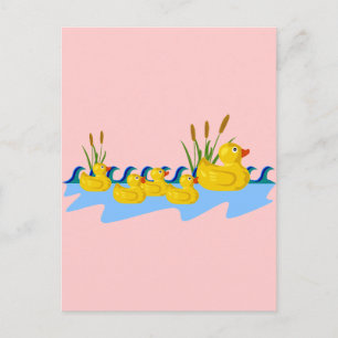 Duck Family Postcard