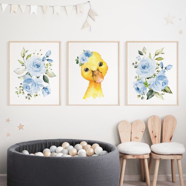 Duck, Farm Animals, Blue Flowers, Boy Nursery (Creator Uploaded)