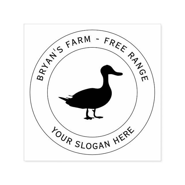 Duck Farm Free Range Egg Self-inking Stamp (Design)