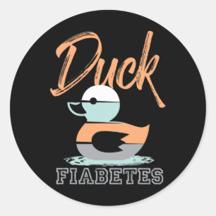 Duck Fiabetes  Classic Round Sticker