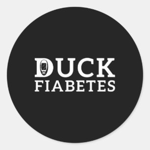 Duck Fiabetes Diabetes Awareness Classic Round Sticker