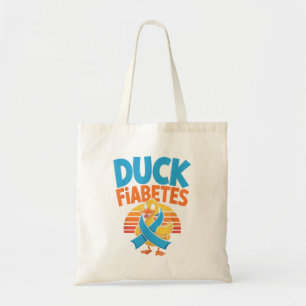 Duck Fiabetes Diabetes Awareness Humour Design Tote Bag