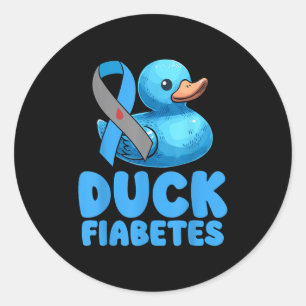 Duck Fiabetes Diabetes Awareness Month Insulin Pan Classic Round Sticker