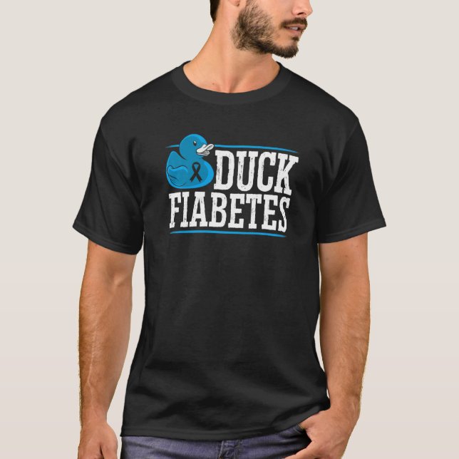 Duck Fiabetes Diabetes Awareness Month Insulin Pan T-Shirt (Front)