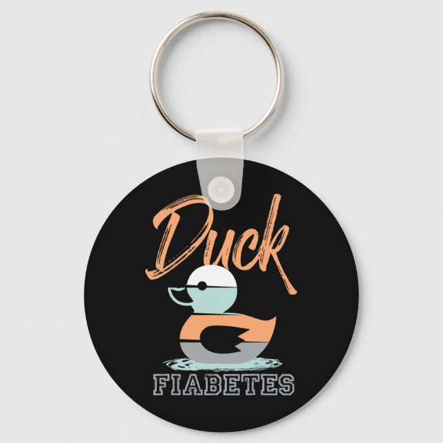 Duck Fiabetes  Key Ring (Front)