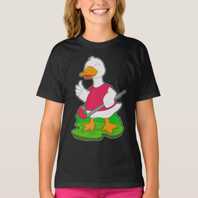 Duck Field hockey Hockey stick T-Shirt (Front)