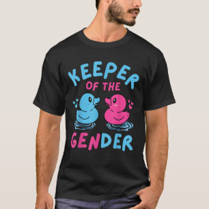 Duck Gender Reveal Keeper of Gender Baby Announcem T-Shirt