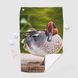 Duck Gets A Leg Up Golf Towel