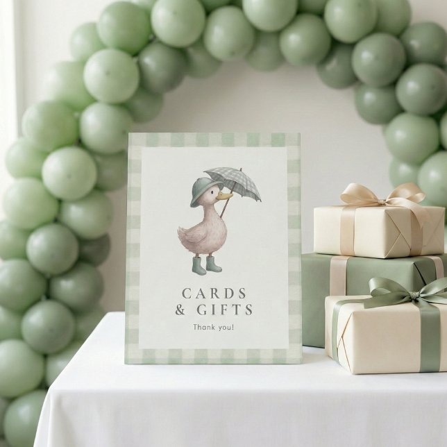 Duck Gift Table Baby Shower Table Top Pedestal Sign (Creator Uploaded)
