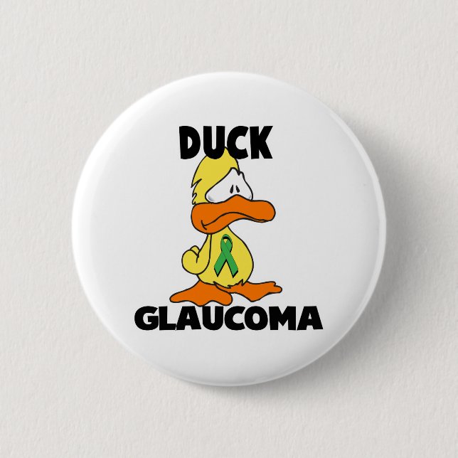Duck Glaucoma 6 Cm Round Badge (Front)