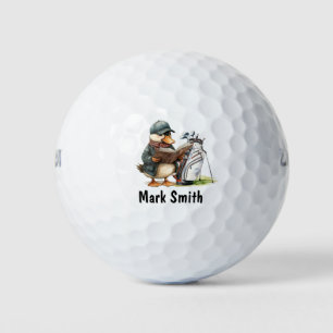 Duck golfer golf balls