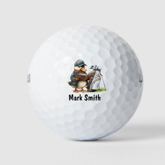 Duck golfer  golf balls (Front)