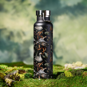 Duck Goose Rabbit Hunting Autumn Leaves Water Bottle