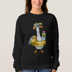 Duck Goose Summer Vacation Ocean Holiday Duck Sweatshirt