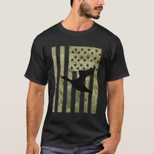 Duck Grass American Flag Bird Waterfowl Hunting Hu T-Shirt