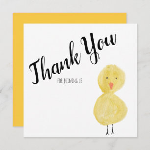 Duck Hand Watercolor Baby Shower Thank You