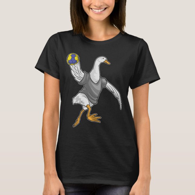 Duck Handball player Handball T-Shirt (Front)