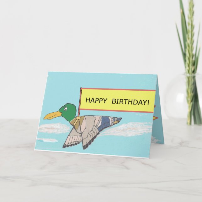 Duck - Happy Birthday Card (Front)