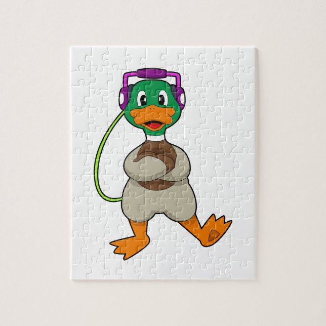 Duck Headphone Music Jigsaw Puzzle (Vertical)