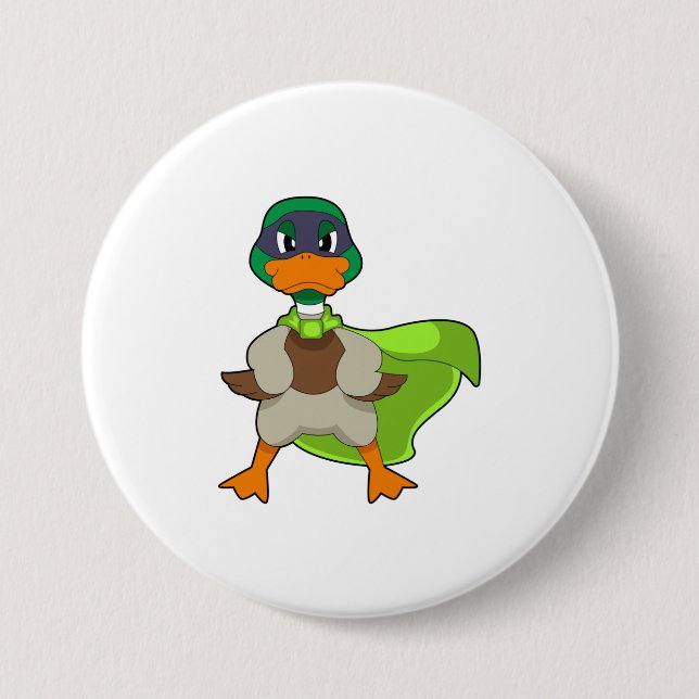 Duck Hero Cape 7.5 Cm Round Badge (Front)