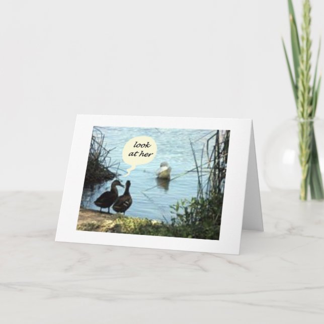 DUCK HUMOR=DON'T LEAVE/FORGET US GROUP CARD (Front)